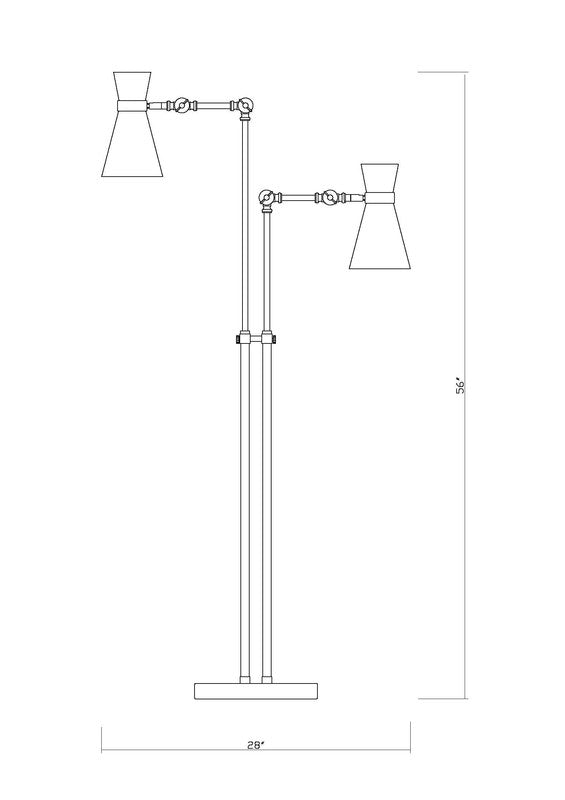 Soriano 2 Light Floor Lamp