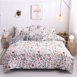 Bonenjoy Green Cactus Bedding Set Queen Size Plant Home Bedding Sheet Single Bed Linen ropa de cama King Bed Set Duvet Cover