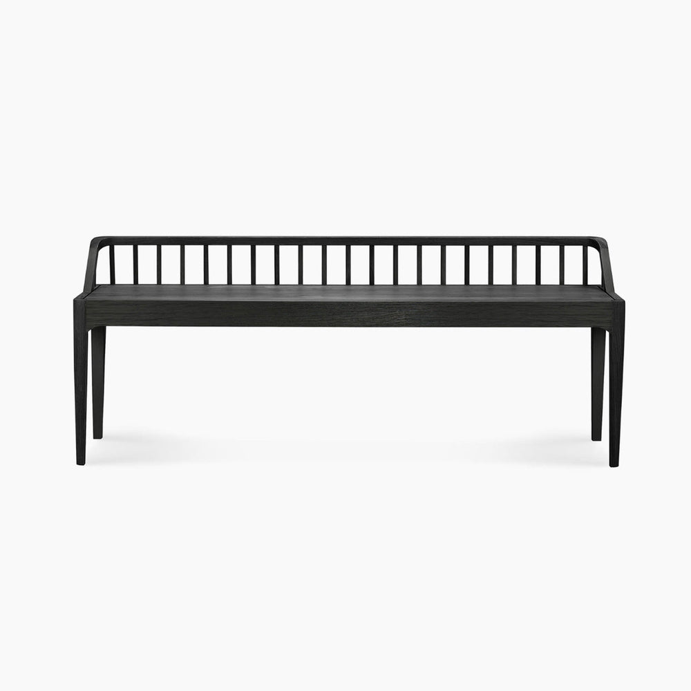 Spindle Black Ethnicraft oak bench
