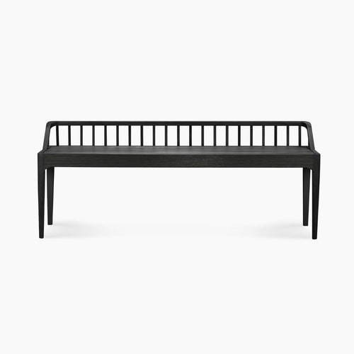 Spindle Black Ethnicraft oak bench