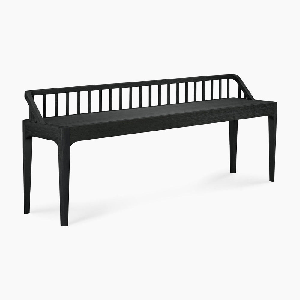 Spindle Black Ethnicraft oak bench