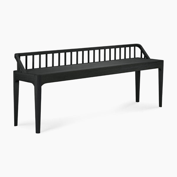 Spindle Black Ethnicraft oak bench