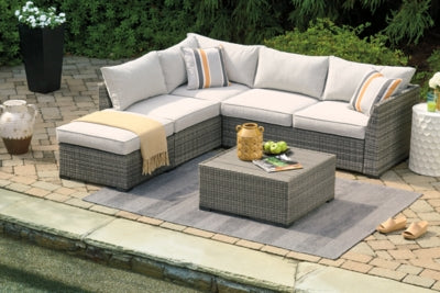 Cherry Point Nuvella Outdoor 4 Piece Sectional Set