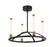 Infiniti Collection 4-Light Integrated LED Chandelier, Matte Black & Brass