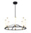 Infiniti Collection 8-Light Integrated LED Chandelier, Matte Black & Brass