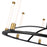 Infiniti Collection 8-Light Integrated LED Chandelier, Matte Black & Brass