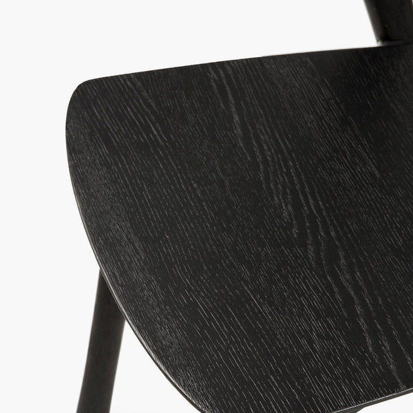 Oak Bok black dining chair