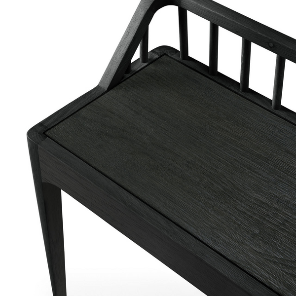 Spindle Black Ethnicraft oak bench