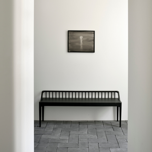Spindle Black Ethnicraft oak bench