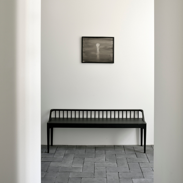 Spindle Black Ethnicraft oak bench