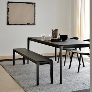 Oak Bok Black Ethnicraft Bench