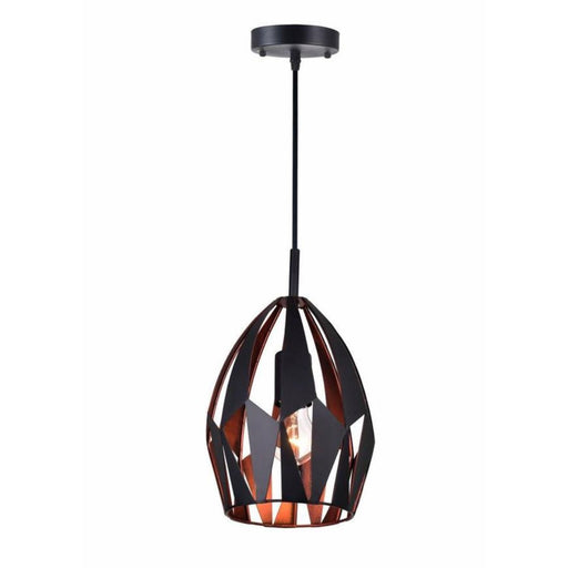 CWI Lighting - 1114P8-1-271 - 1 Light Down Mini Pendant with Black and Copper Finish