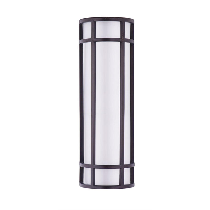 Maxim Lighting - 55573WTBZ - Moon Ray 18 Inch Outdoor Wall Lantern Stainless Steel/Opal Acrylic Approved for Wet Locations