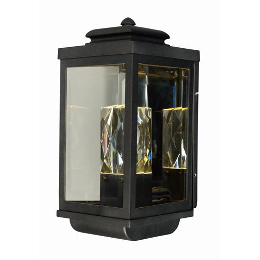 Maxim Lighting - 53524CLGB - Mandeville 16 Inch Outdoor Wall Lantern Aluminum/Stainless Steel/Crystal Approved for Wet Locations