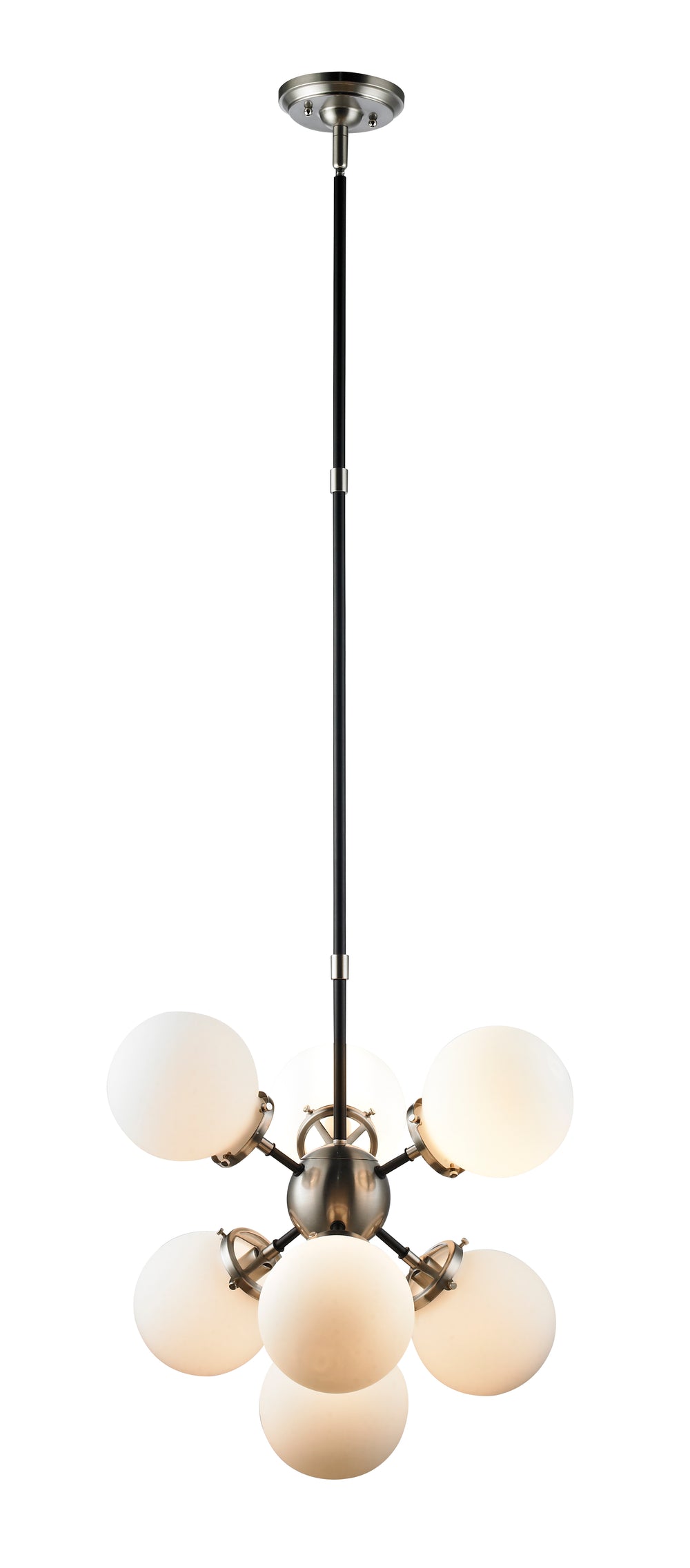 Paris 7 lights pendant lamp - brushed nickel