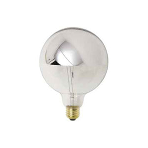 25 Watt 120v G125 Half Chrome Medium Base Bulb