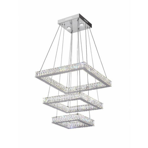 CWI Lighting - 5635P21ST-3S (CLEAR) - LED Chandelier with Chrome Finish