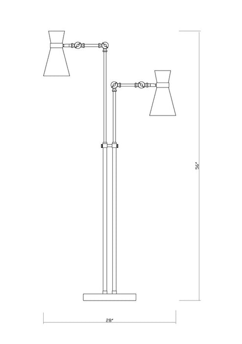 Soriano 2 Light Floor Lamp