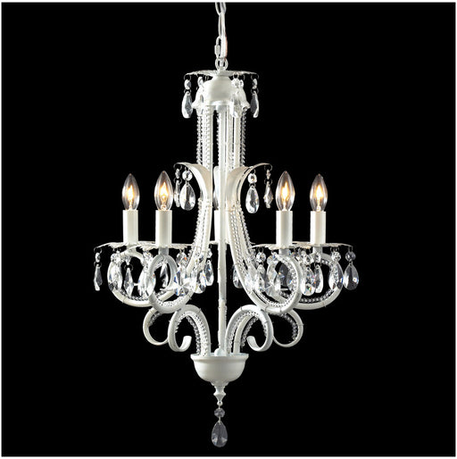 Pearl 5 Light Crystal Chandelier