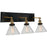 CWI Lighting - 9735W24-3-101 - 3 Light Wall Sconce with Black & Gold Brass Finish