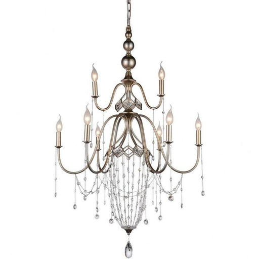 CWI Lighting - 9840P31-9-161 - 9 Light Chandelier with Speckled Nickel Finish