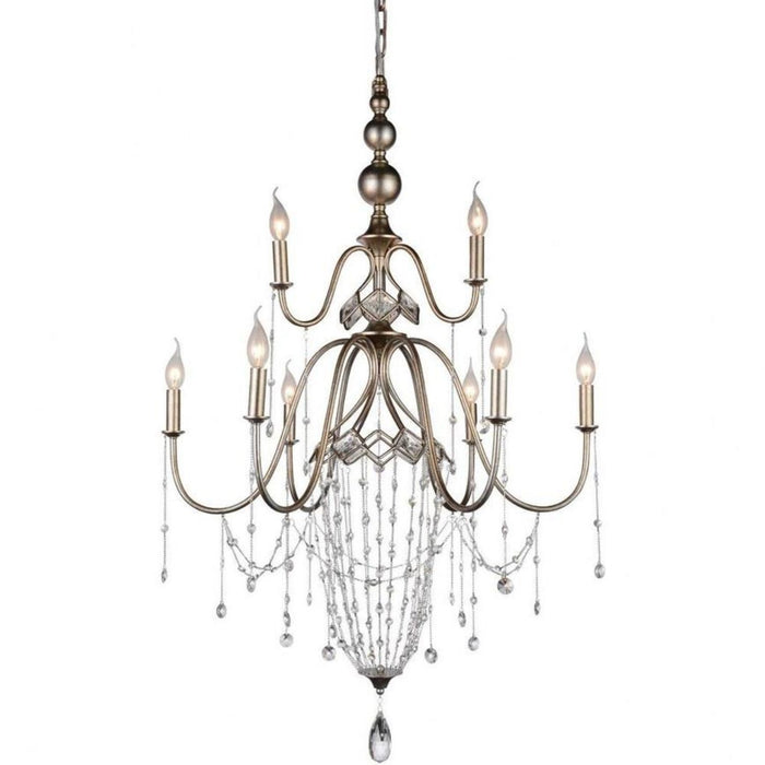 CWI Lighting - 9840P31-9-161 - 9 Light Chandelier with Speckled Nickel Finish