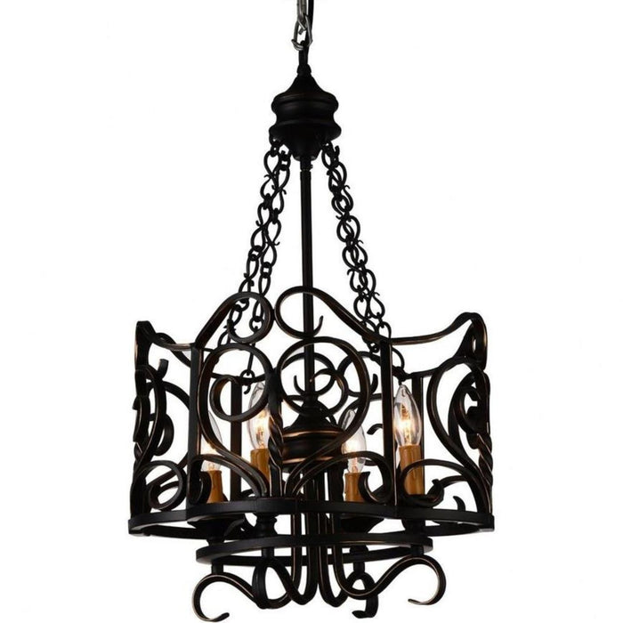 CWI Lighting - 9888P16-4-122 - 4 Light Chandelier with Autumn Bronze Finish