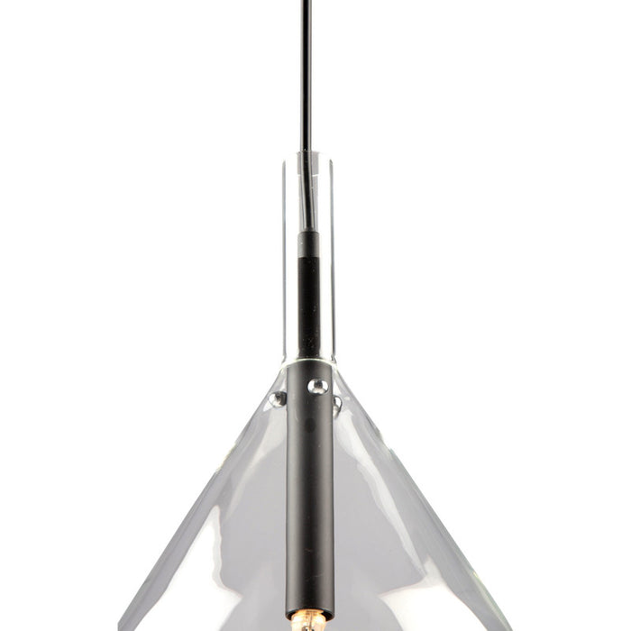 Conic 1 Light Pendant Black