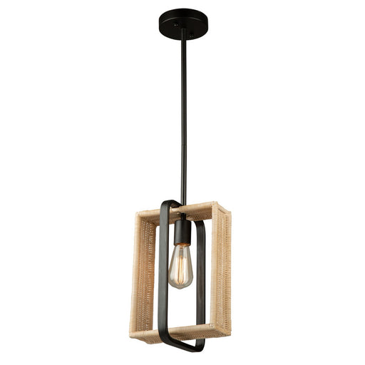 Perris 1 Light Pendant Black