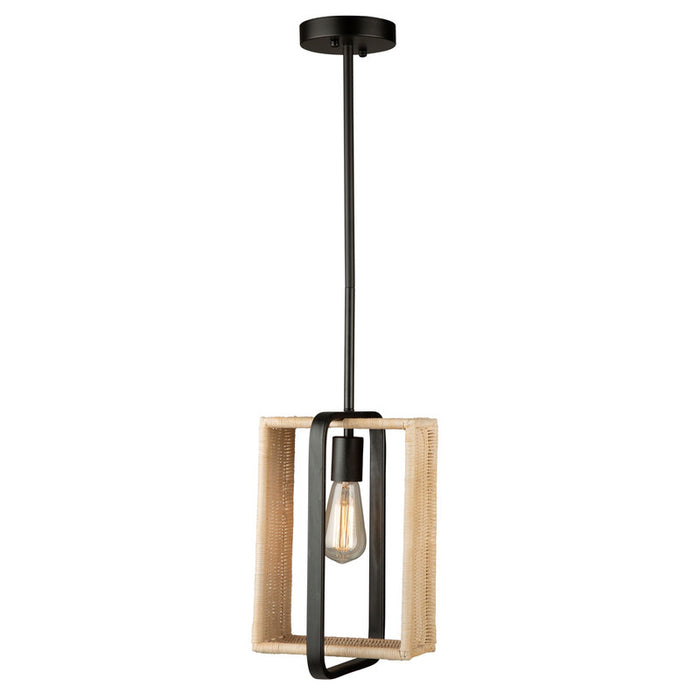 Perris 1 Light Pendant Black