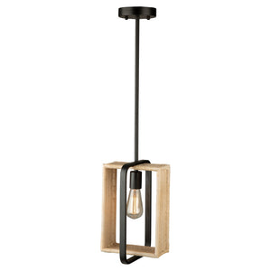 Perris 1 Light Pendant Black