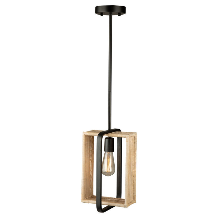 Perris 1 Light Pendant Black