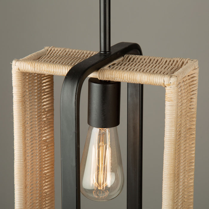 Perris 1 Light Pendant Black