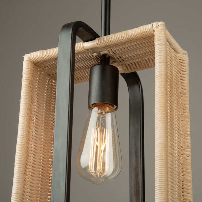 Perris 1 Light Pendant Black