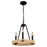 Perris 3 Light Chandelier Black