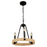 Perris 3 Light Chandelier Black