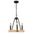 Perris 3 Light Chandelier Black