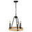 Perris 3 Light Chandelier Black