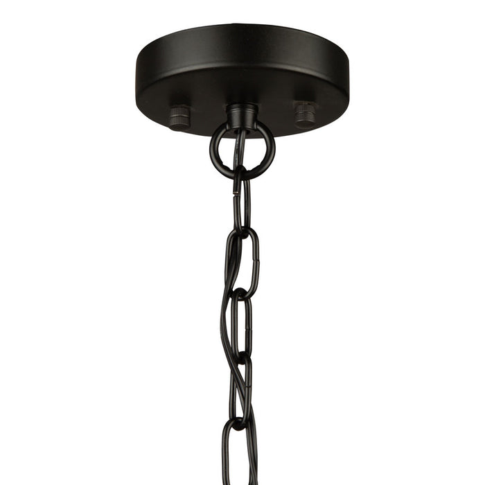 Perris 3 Light Chandelier Black