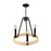 Perris 3 Light Chandelier Black