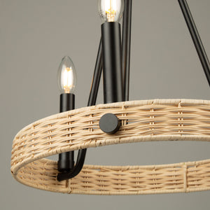 Perris 3 Light Chandelier Black