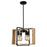 Perris 4 Light Pendant Black