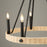 Perris 5 Light Chandelier Black