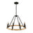 Perris 8 Light Chandelier Black