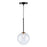 Aurelia Collection 1-Light Pendant, Matte Black & Brass