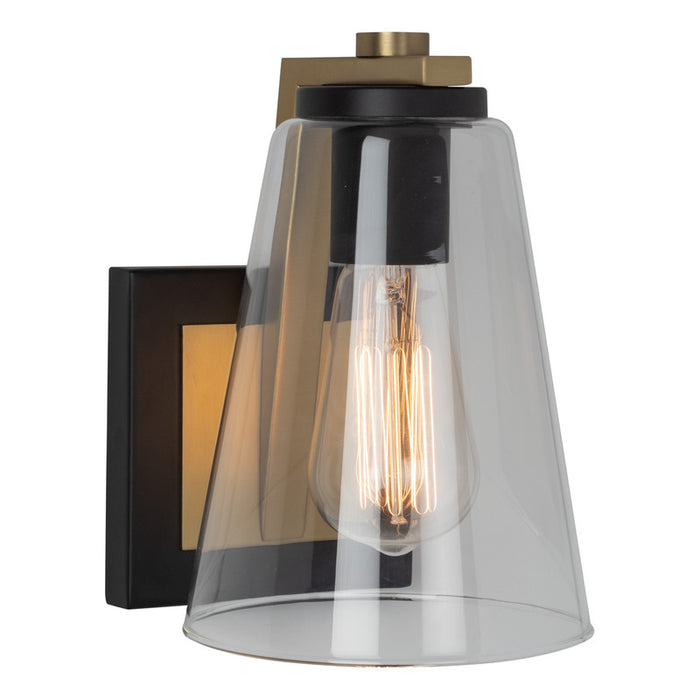 Treviso Collection 4-Light Vanity Light, Black & Brass