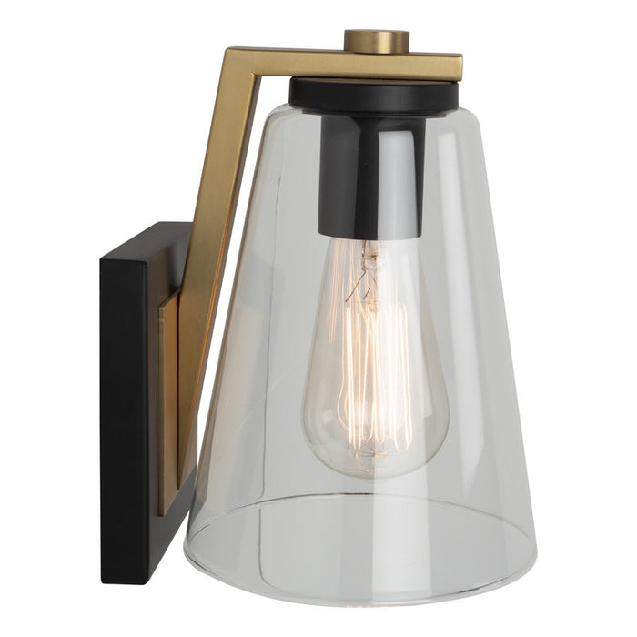 Treviso Collection 4-Light Vanity Light, Black & Brass