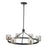 Salinas Collection 6-Light Chandelier, Black and Brass