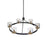 Salinas Collection 6-Light Chandelier, Black and Brass