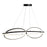 Gemini 38W LED Pendant Black and Nickel